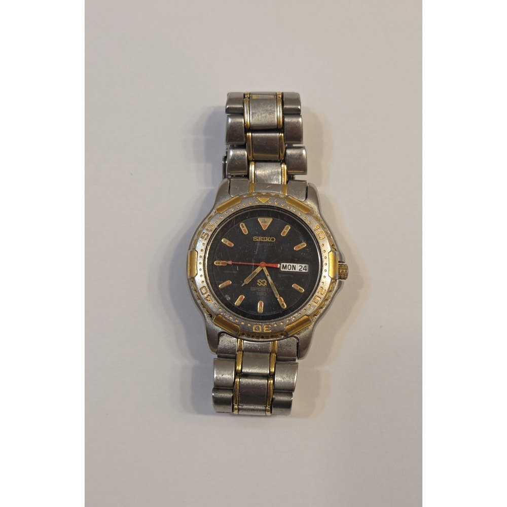 Vintage Seiko Dive Watch SQ Sports 150 7.5" Band New Battery